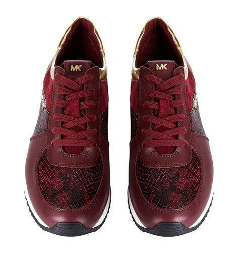 red michael kors sneakers